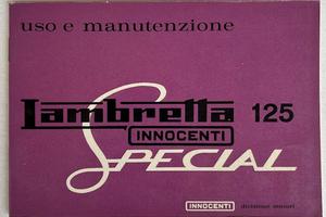 Manuale uso e manutenzione Lambretta 125 Special