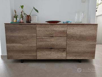 Madia buffet mobile basso effetto legno