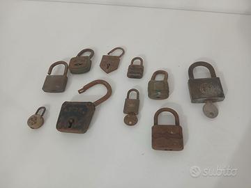 Lotto Lucchetti Antichi Vintage Rari Da Collezione