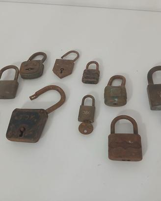 Lotto Lucchetti Antichi Vintage Rari Da Collezione