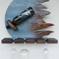 portabottiglie fiamma fatto a mano 