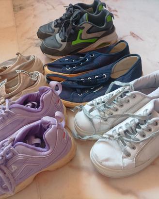 Blocco 6 paia di scarpe bimbi lotto gratis