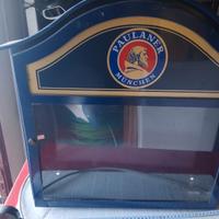 Bacheca vetrina con luce Paulaner Munchen