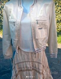 Completo bambina colore panna.