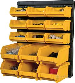 Pannello Portautensili da Parete 15 Contenitori