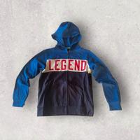 Felpa benetton con cappuccio e zip- taglia m