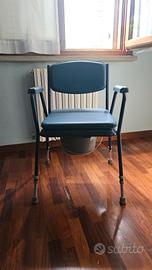 Sedia comoda wc per anziani/disabili