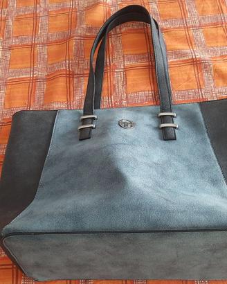 Borsa Sergio Tacchini blu scuro e nera