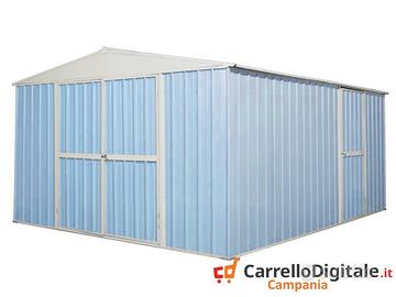 Box prefabbricato in acciaio 360x430cm azzurro