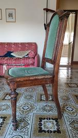 6 sedie antiche in rovere