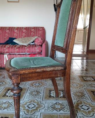 6 sedie antiche in rovere