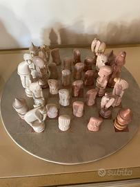 Scacchiera in pietra saponaria