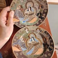 Coppia  piattini giapponesi vintage 18 cm