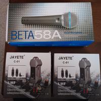 Microfono + 2 convertitori UHF Wireless 