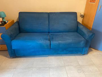 DIVANO LETTO MATRIMONIALE BLU NOTTE