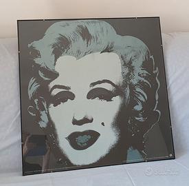Poster Andy Warhol Marilyn Monroe Nera e cornice