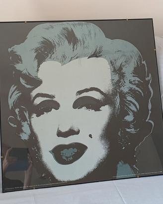Poster Andy Warhol Marilyn Monroe Nera e cornice