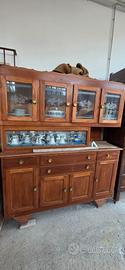 Credenza Cristalliera Vintage in Legno
