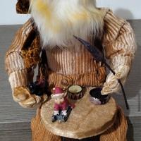 Raro Babbo Natale Artigiano Seduto Vintage 1998-20