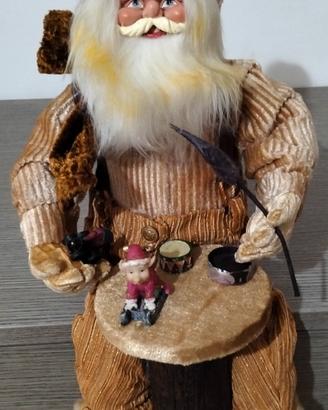 Raro Babbo Natale Artigiano Seduto Vintage 1998-20