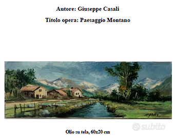 Giuseppe Casali - Olio su tela - 60X20 cm