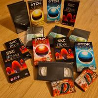 cassette nuove,vhs, super vhs,audio,vergini 