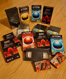 cassette nuove,vhs, super vhs,audio,vergini 