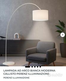 Lampada ad arco perenz bianca