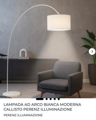 Lampada ad arco perenz bianca