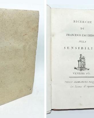 RICERCHE DI FRANCESCO ZACCHIROLI SULLA SENSIBILITÀ