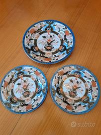 Set 3 piatti ceramica cinesi quianlong