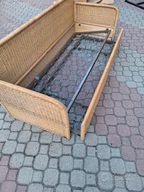 Divano letto in vimini