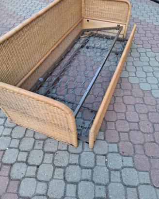 Divano letto in vimini