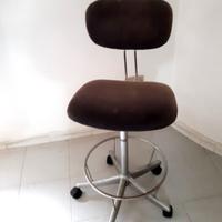 Sedia da Ufficio con Ruote - Grigio - Vintage