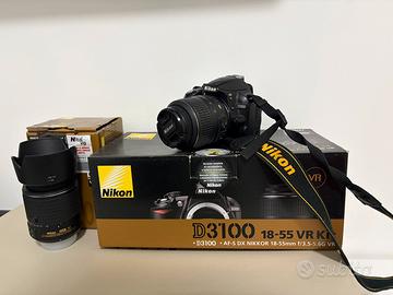 Nikon d3100  kit 18/55 mm+ nikkor 55-200 mm