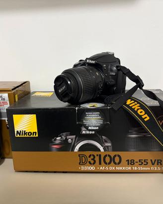Nikon d3100  kit 18/55 mm+ nikkor 55-200 mm