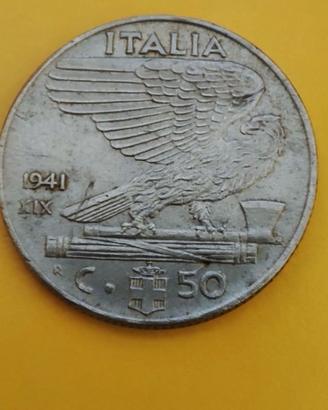 Moneta 50 Centesimi Regno d’Italia 1941