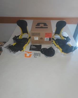 Attacchi snowboard UNION FORCE  L electric yellow