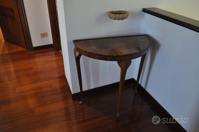 CONSOLLE a mezza luna in legno di mogano