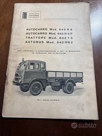 Manuale uso e manutenzione Autocarro 642 N6- 1958