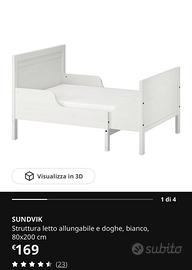 Letto Ikea Sundvik e materasso Nattasmyg