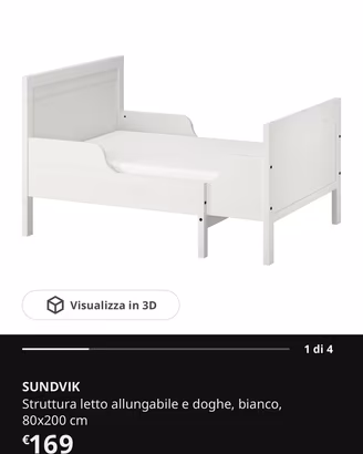 Letto Ikea Sundvik e materasso Nattasmyg