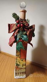 Bottiglia natalizia porta liquore