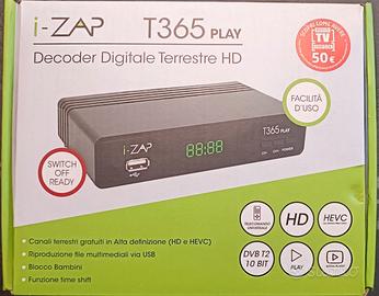 I-Zap T365 Decoder Digitale Terrestre HD Hevc Dvb