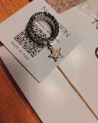 Anello Nomination acciaio e argento nuovo