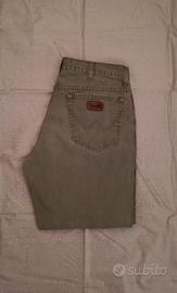 Wrangler Jeans Uomo Verde Khaki Taglia 46 48 W32