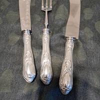 Set 3 Posate d'Epoca ARGENTO 800 - Manici Barocchi