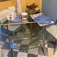 Tavoli con piano on vetro