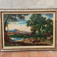 Quadro ricamato a mezzo punto - paesaggio