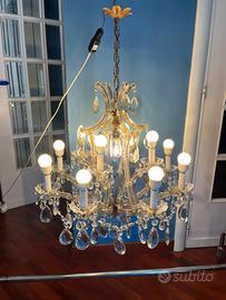 Lampadario cristallo 12 luci